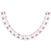 第1の誕生日 – 水彩の贈り物と風船 – バンティングフラッグ (全)