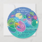 第1の誕生日、海の下、ブルードルフィン 招待状 (裏面)