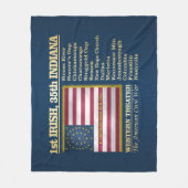 第1アイルランド、第35回インディアナ歩兵(BH) フリースブランケット (正面)