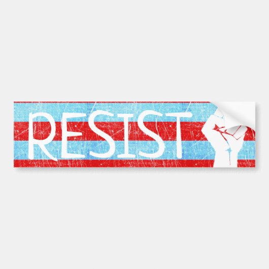第1アンチトランプのバンパーステッカーに抵抗 バンパーステッカー (正面)