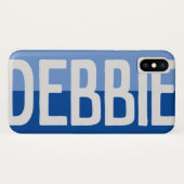 第1イニシャルプラス名デボラ花 Case-Mate iPhoneケース (裏面(横))