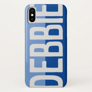 第1イニシャルプラス名デボラ花 iPhone X ケース