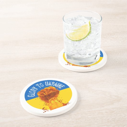 第1ウクライナ国旗の抵抗性支持 コースター (側面)