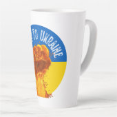 第1ウクライナ国旗の抵抗 カフェラテマグ (右アングル)