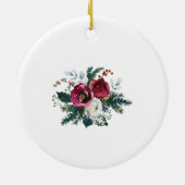 第1カップルのオーナメントのための記念日のギフト セラミックオーナメント (裏面)