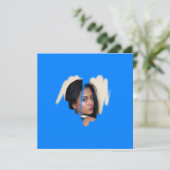 第1クラスのシアンのグラフィティハートフレーム カード (スタンド正面)