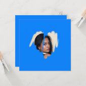 第1クラスのシアンのグラフィティハートフレーム カード (正面/裏面インサイチュ)