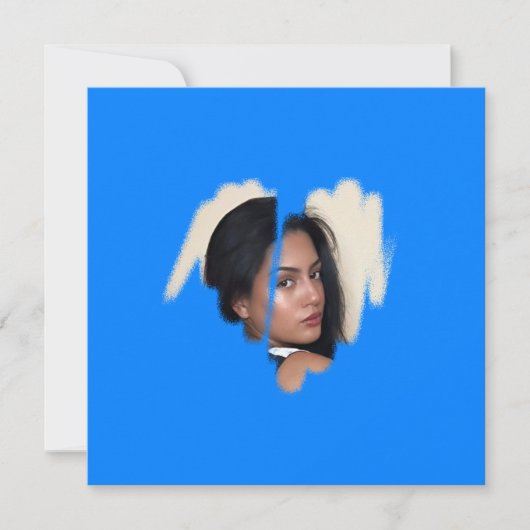 第1クラスのシアンのグラフィティハートフレーム カード (正面)