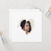 第1クラスの白いグラフィティハートフレーム カード (正面/裏面インサイチュ)