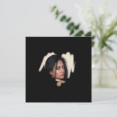 第1クラスの黒いグラフィティハートフレーム カード (スタンド正面)