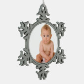 第1クリスマスのオーナメント スノーフレークピューターオーナメント (左)