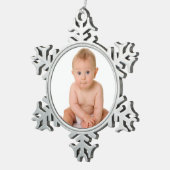 第1クリスマスのオーナメント スノーフレークピューターオーナメント (右)