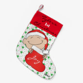 第1クリスマスストッキング スモールクリスマスストッキング (正面 (吊り時))