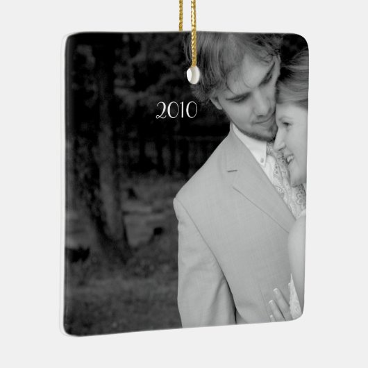 第1クリスマスフォトミュージカルヴィンテージバードケージ セラミックオーナメント (右)