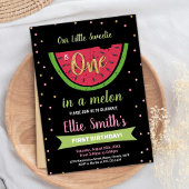 第1グリーンスイカ誕生日招待状 招待状