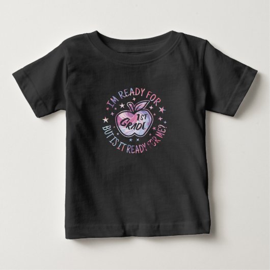 第1グレード旋回アップルの準備完了 ベビーTシャツ (正面)