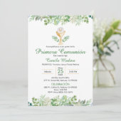 第1コミュニオングスペインのリーン葉グリーンリー 招待状 (スタンド正面)