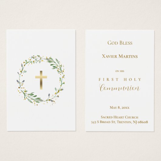 第1コミュニオングリーンリース記憶カード (正面&裏面)