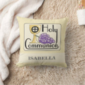第1コミュニオンブドウとカップ、カスタマイズ クッション (ブランケット)