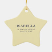 第1コミュニオンブドウとカップ、カスタマイズ セラミックオーナメント (裏面)