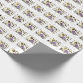 第1コミュニオンブドウとカップ、カスタマイズ ラッピングペーパー (角)