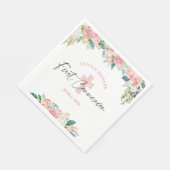 第1コミューニオンウォーター色フローラバラピンククロス スタンダードランチョンナプキン (角)