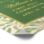 第1コミューニオングリーン金ゴールドグリーンウェルカムサイン ポスター (角)