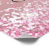 第1コミューニオンピンク紙吹雪歓迎 ポスター (角)