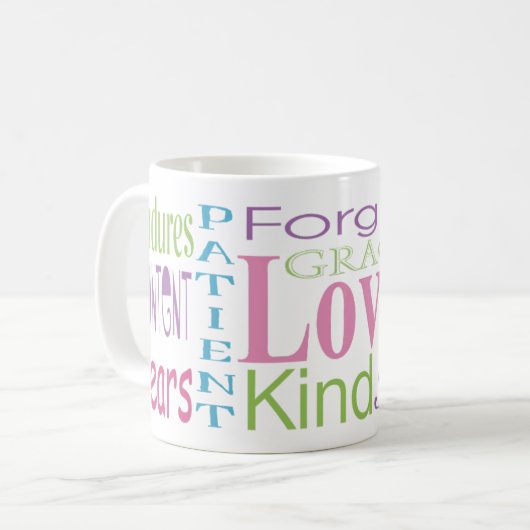 第1コリント13愛の言葉マグ コーヒーマグカップ (正面左)