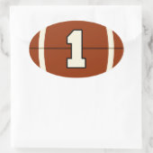 第1サッカーのシール 楕円形シール (バッグ)