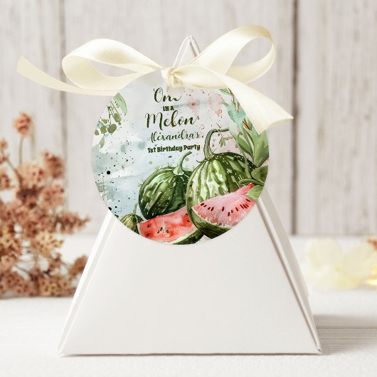 第1スイカ誕生日 ラウンドシール