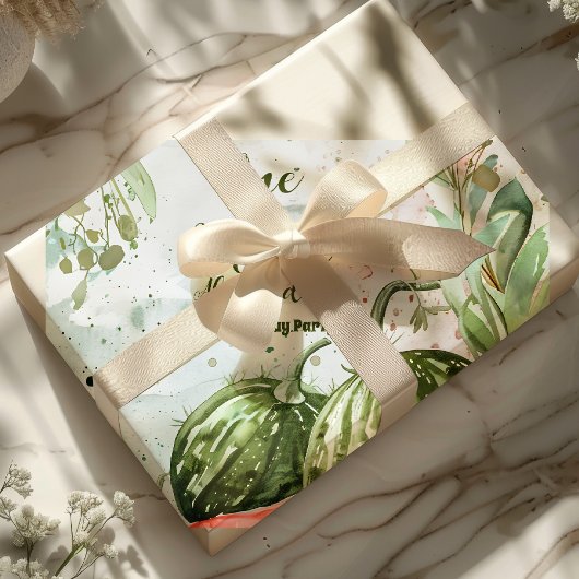 第1スイカ誕生日 ラッピングペーパー