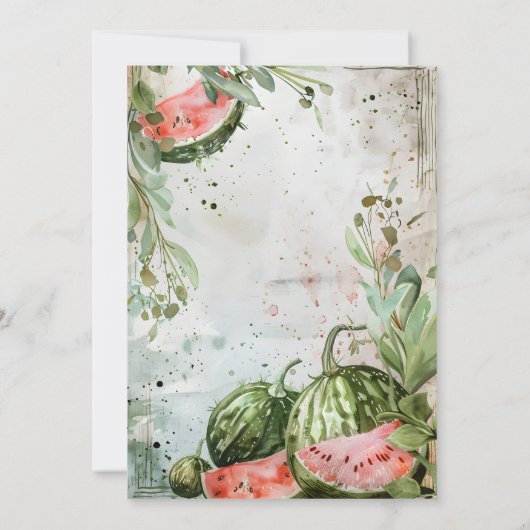 第1スイカ誕生日 招待状 (裏面)