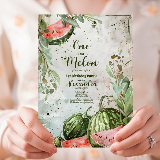 第1スイカ誕生日 招待状