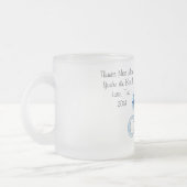 第1スケートで滑るコーチ、マグはありがとう(青い) フロストグラスマグカップ (左)