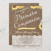 第1スペインの聖体女子ラテンアメリカ系女性招待状 招待状 (正面/裏面)