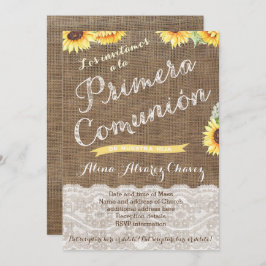 第1スペインの聖体女子ラテンアメリカ系女性招待状 招待状