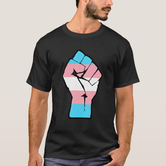 第1トランスジェンダー国旗のトランスプライド Tシャツ (正面)