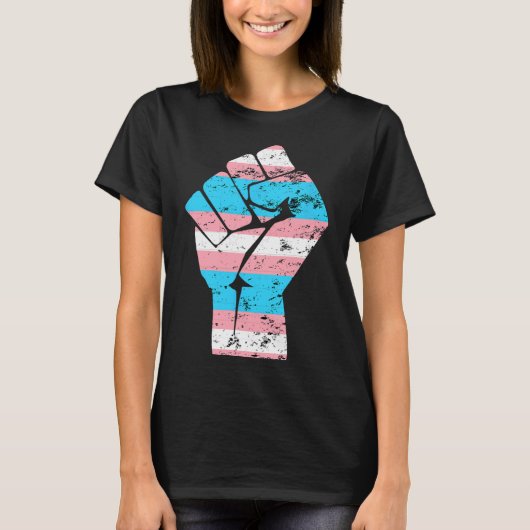 第1トランスジェンダー国旗のトランスプライド Tシャツ (正面)