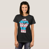 第1トランスジェンダー国旗のトランスプライド Tシャツ (正面フル)