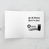 第1ハロウィンのかわいいフクロウ カード (内部)