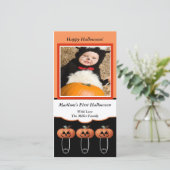 第1ハロウィンのカボチャおむつは写真カードをピンで止めます シーズンカード (スタンド正面)