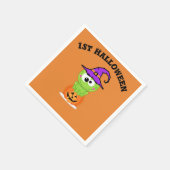 第1ハロウィーンリトルウィッチカエル スタンダードカクテルナプキン (角)