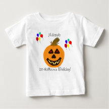 第1ハロウィーン誕生日カボチャ&バルーンTシャツ