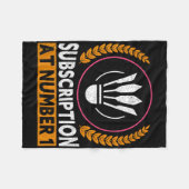 第1バドミントンおもしろい1号の定期購読 フリースブランケット (正面(横))