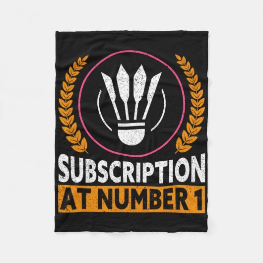 第1バドミントンおもしろい1号の定期購読 フリースブランケット (正面)