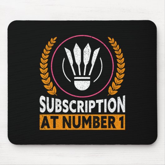 第1バドミントンおもしろい1号の定期購読 マウスパッド (正面)