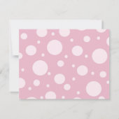 第1バースデーカップケーキ招待状-ピンク&グリーン 招待状 (裏面)