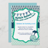 第1バースデークジラ招待状 招待状 (正面/裏面)