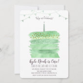 第1バースデーケーキ招待状 招待状 (正面)